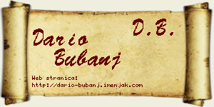 Dario Bubanj vizit kartica
